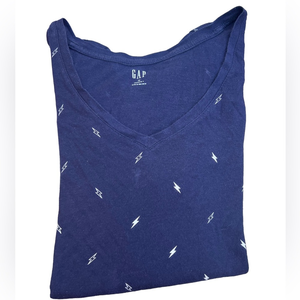 💥💥💥4 for $15💥💥💥GAP Favorite Tee Short Sleeve Navy w/White Lightning Bolts